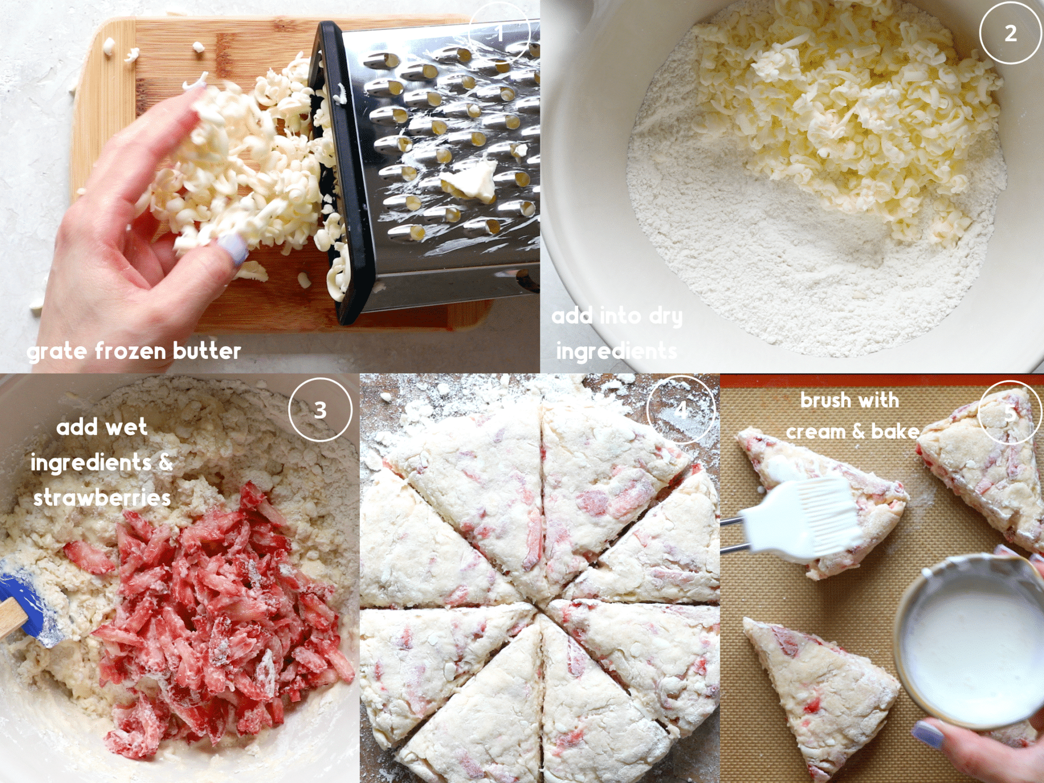 step by step photos making scones