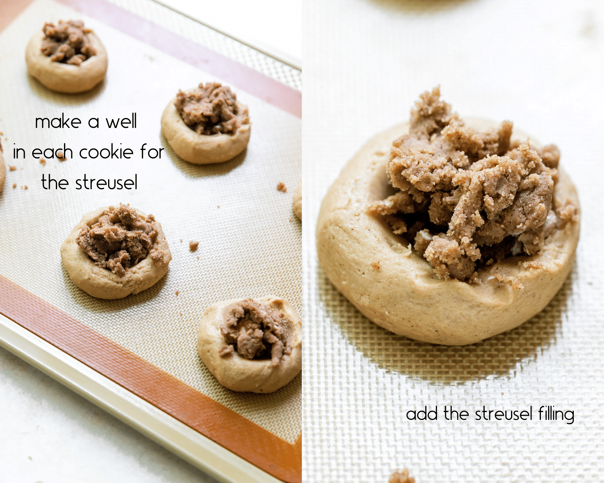 coffee cake cookie dough filled with cinnamon brown sugar streusel filling 