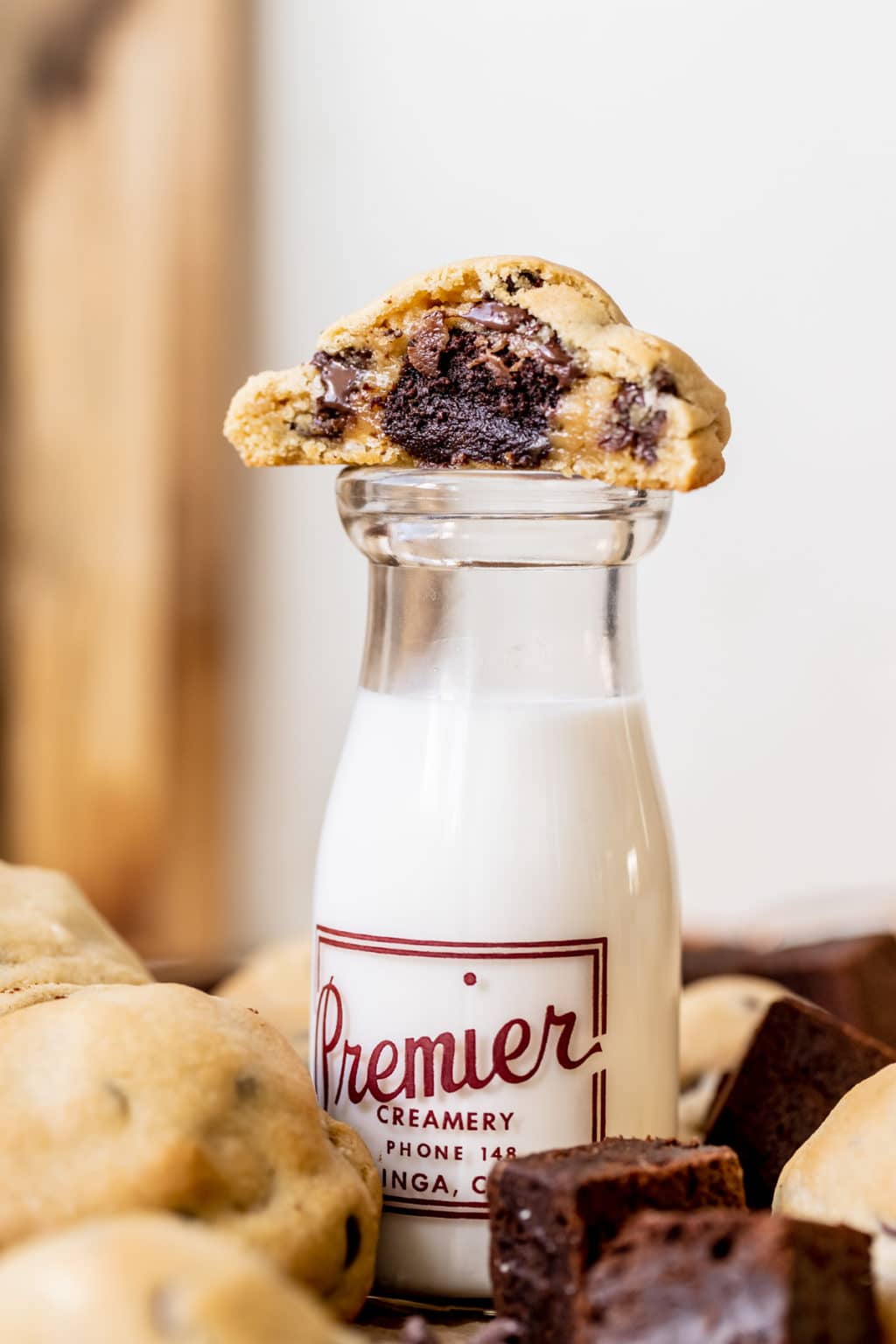 Brownie Stuffed Chocolate Chip Cookies • Kroll's Korner