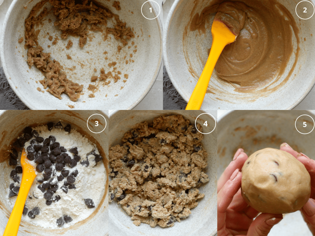 step by step photos making a cookie.
