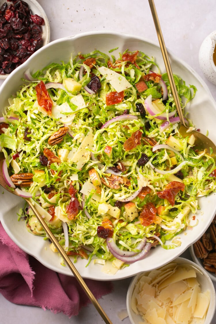 Favorite Shaved Brussels Sprouts Salad • Krolls Korner 1320