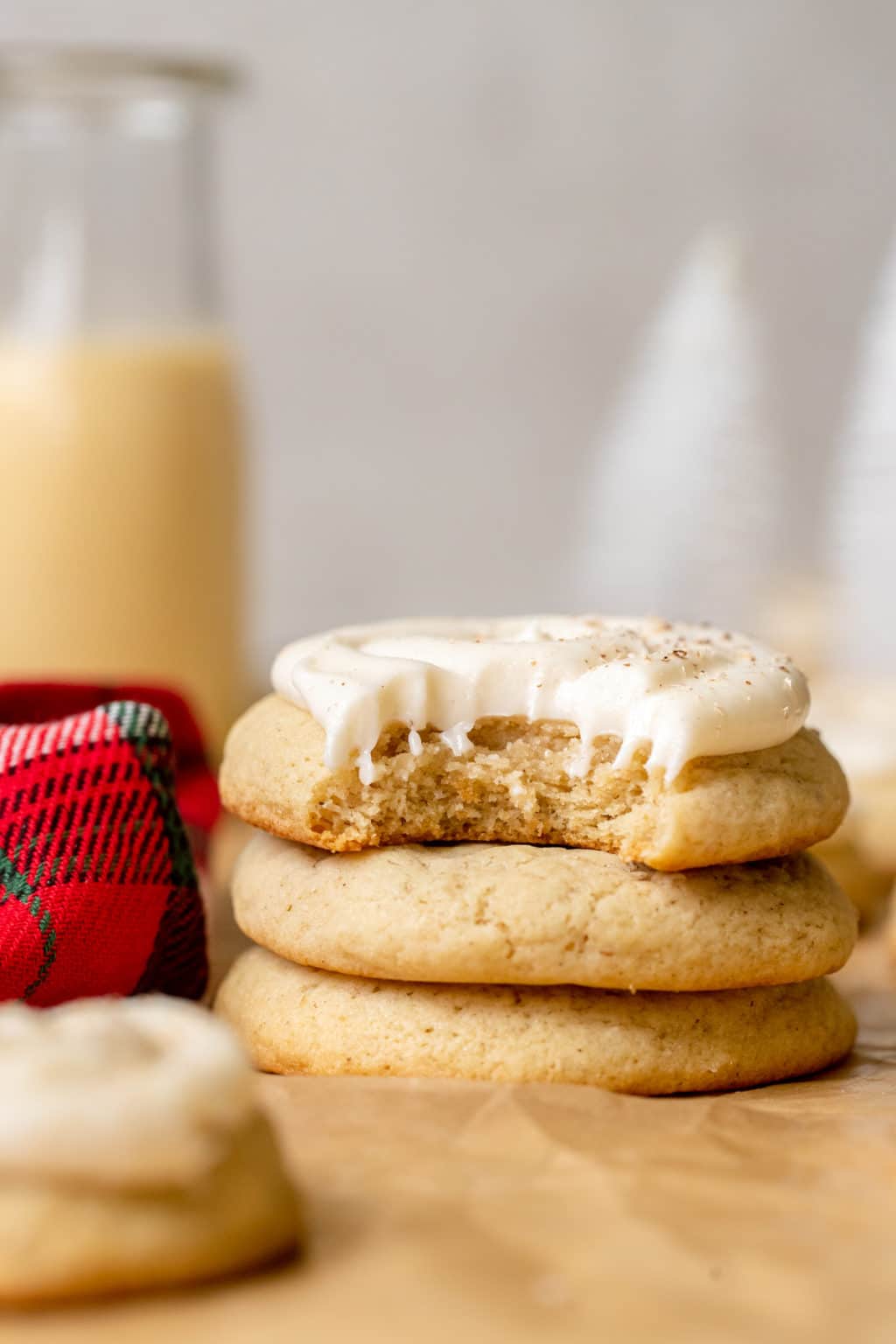 Eggnog Cookies with Cream Cheese Frosting • Kroll's Korner