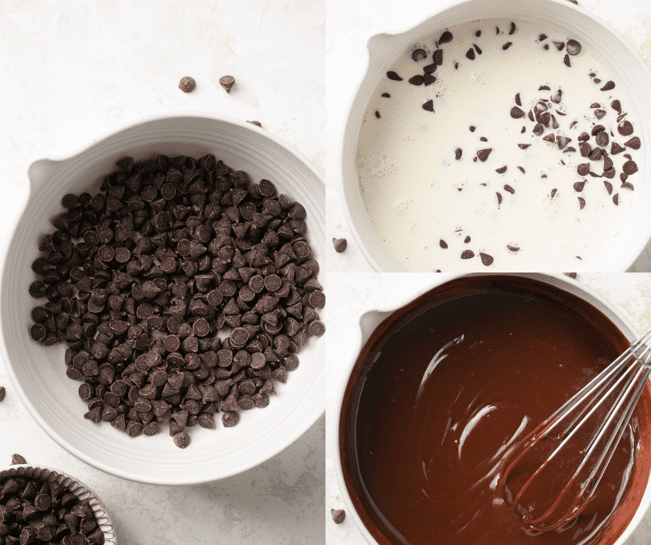 step by step photos making ganache