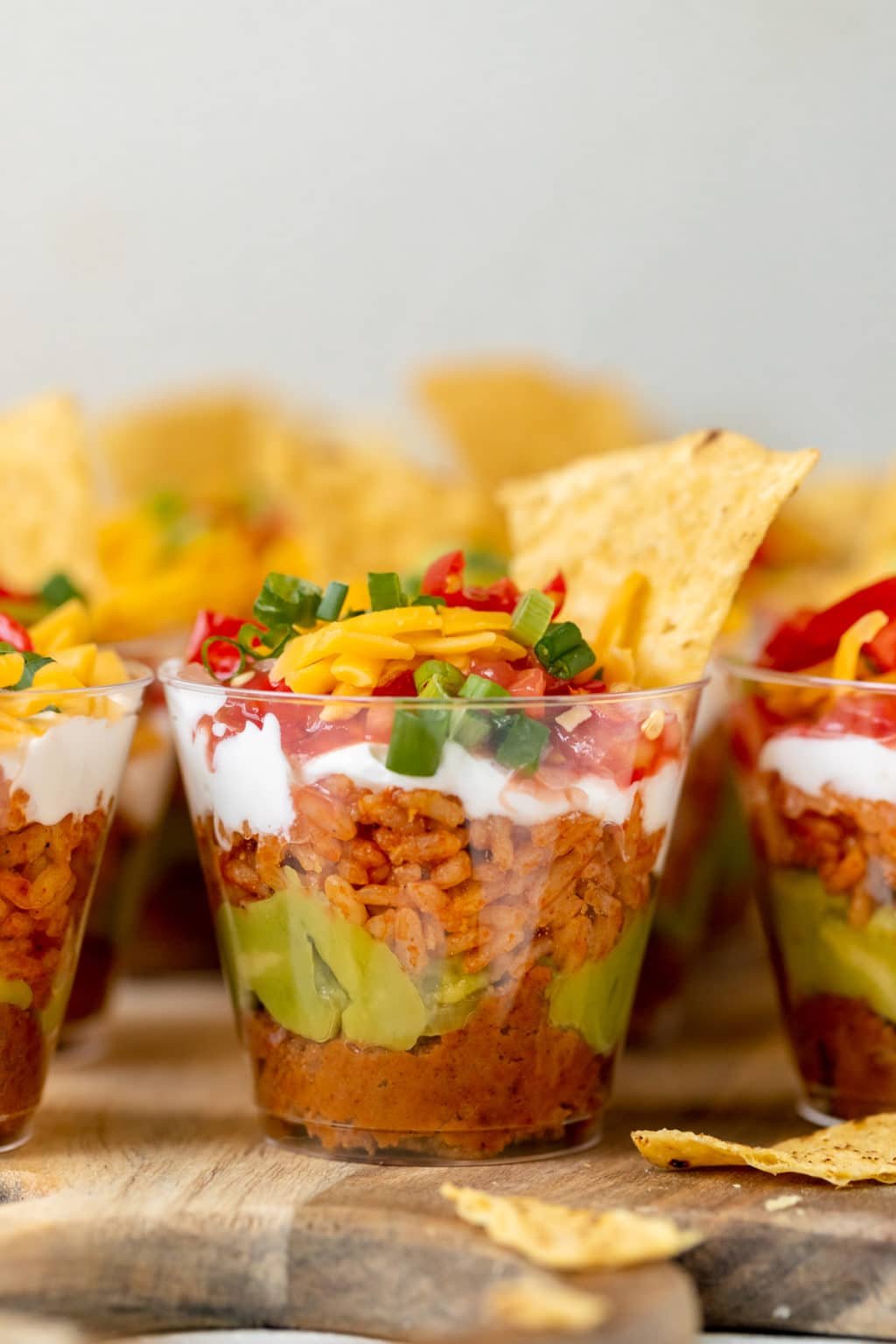 Seven Layer Bean Dip (Individual Cups) • Kroll's Korner