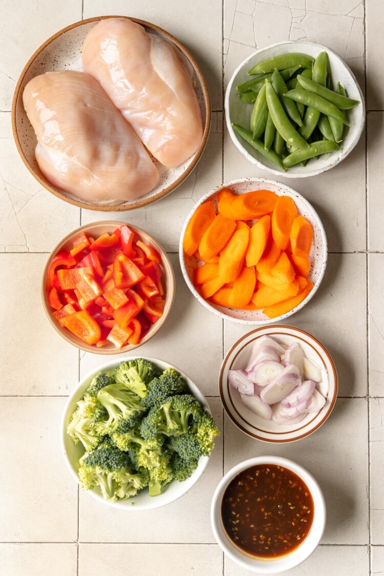 Sheet Pan Chicken and Veggies with Sesame Sauce • Kroll's Korner