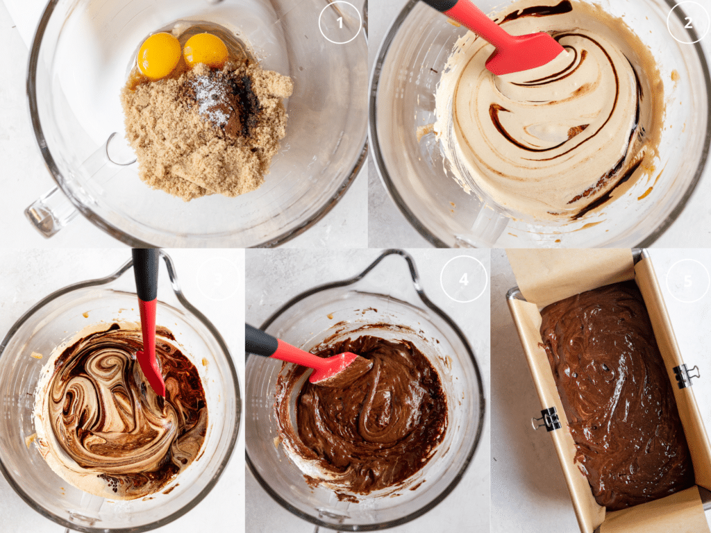 step by step photos making brownies. 