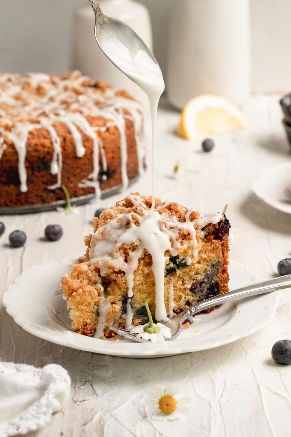 Blueberry Sour Cream Coffee Cake • Kroll's Korner