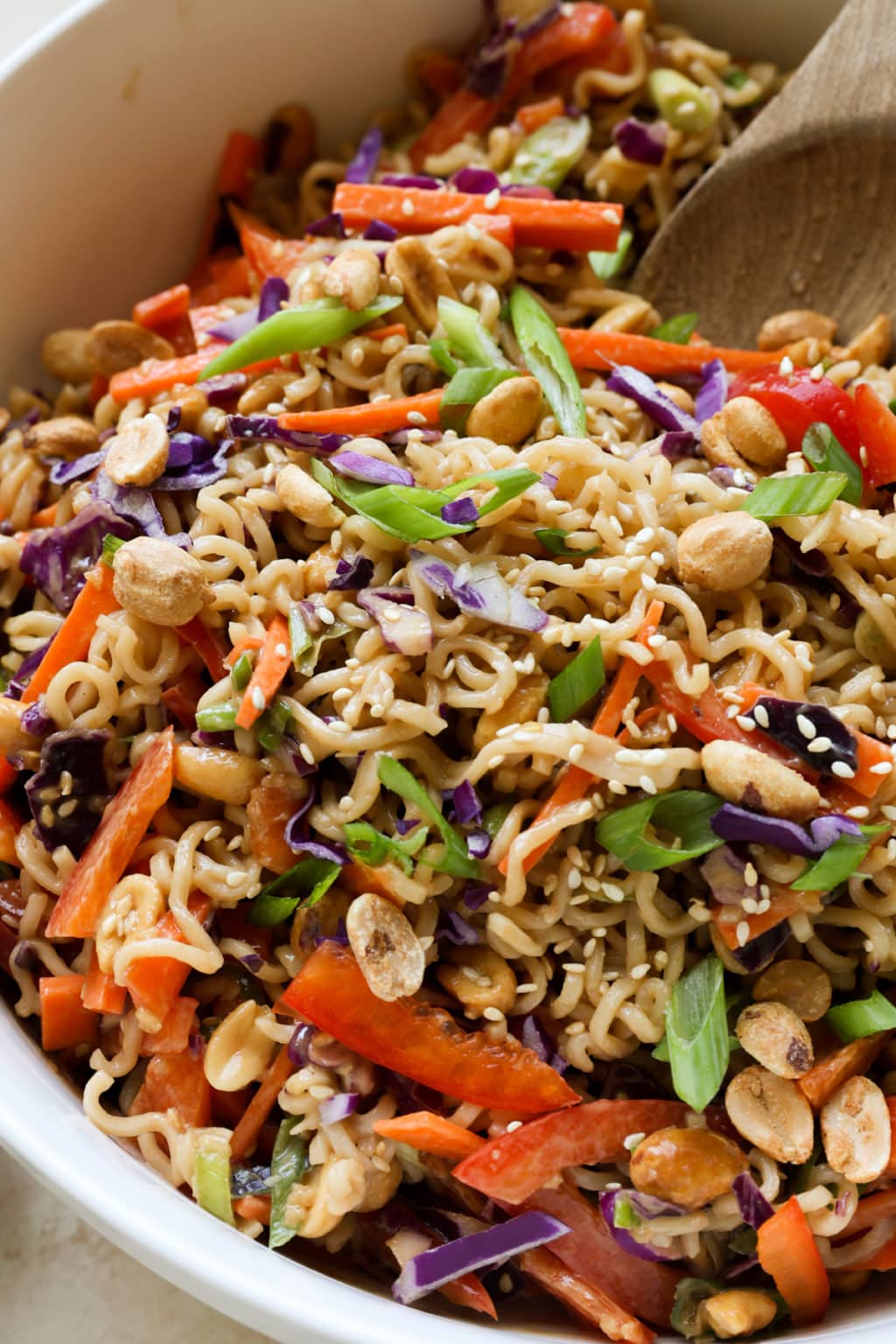 Cold Noodle Salad with Peanut Dressing • Kroll's Korner