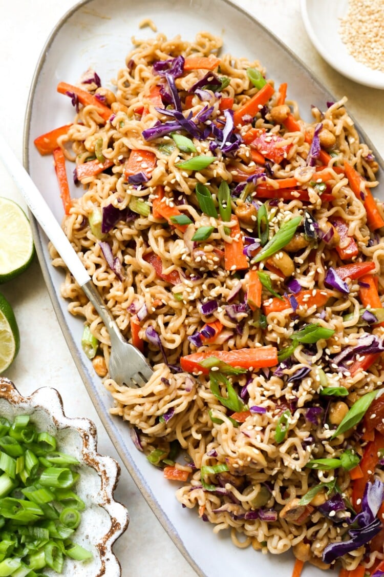 Cold Noodle Salad with Peanut Dressing • Kroll's Korner