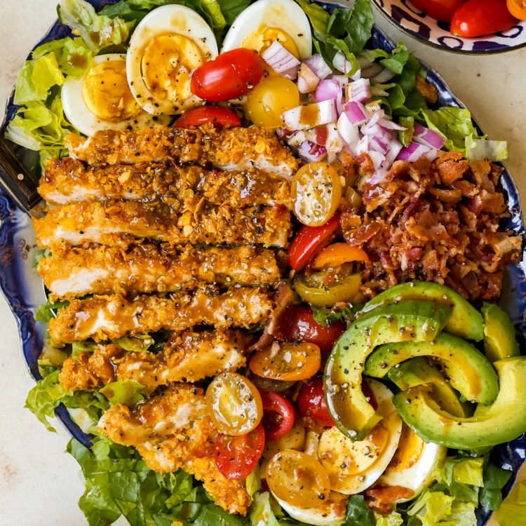 Easy Chicken Cobb Salad Wraps - Lunch Recipe - Taste and Tell