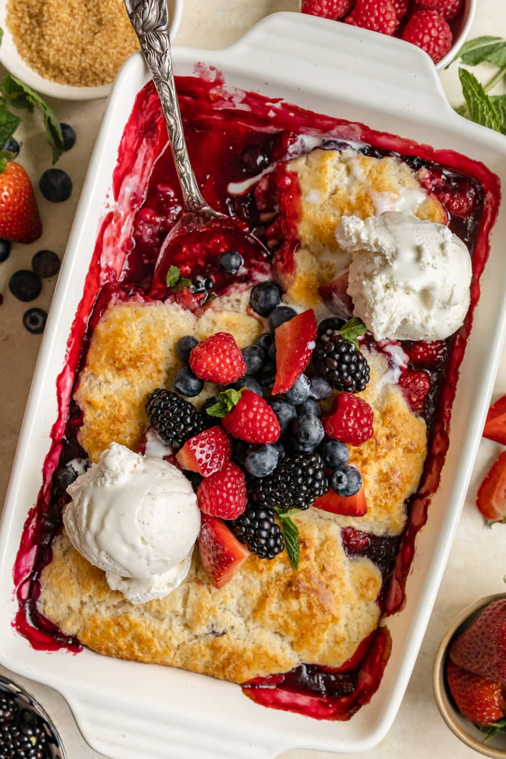 Mixed Berry Cobbler • Kroll's Korner