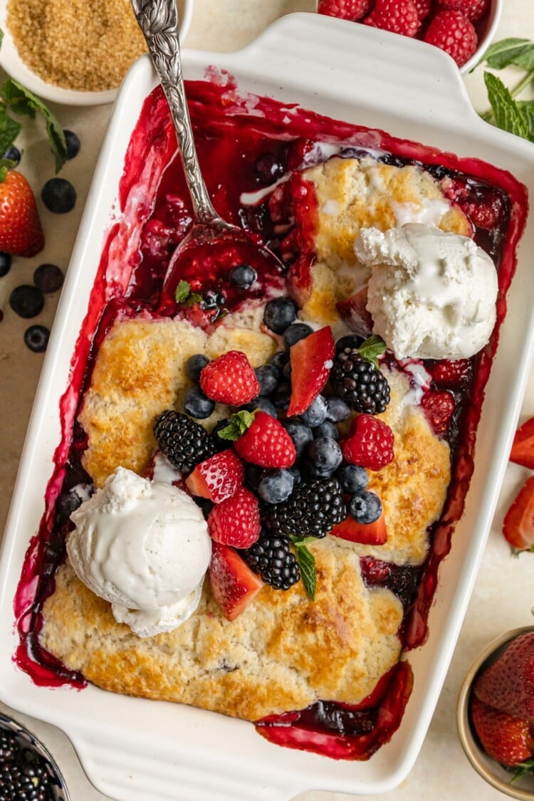 Mixed Berry Cobbler • Kroll's Korner
