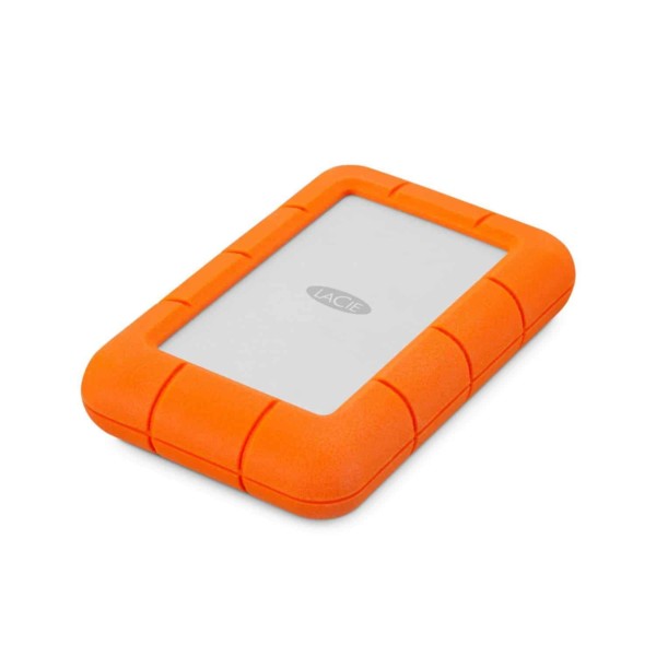 orange external hard drive