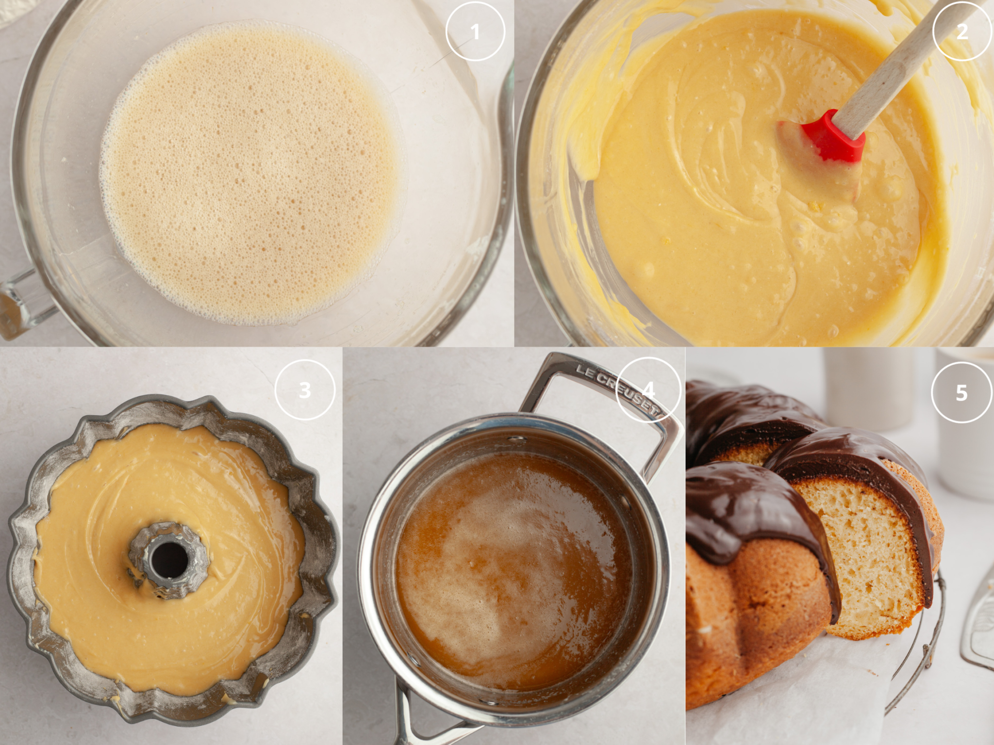 step by step photos making rum cake.
