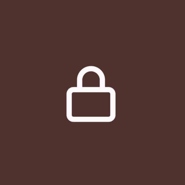 a drawing of a lock on a brown background