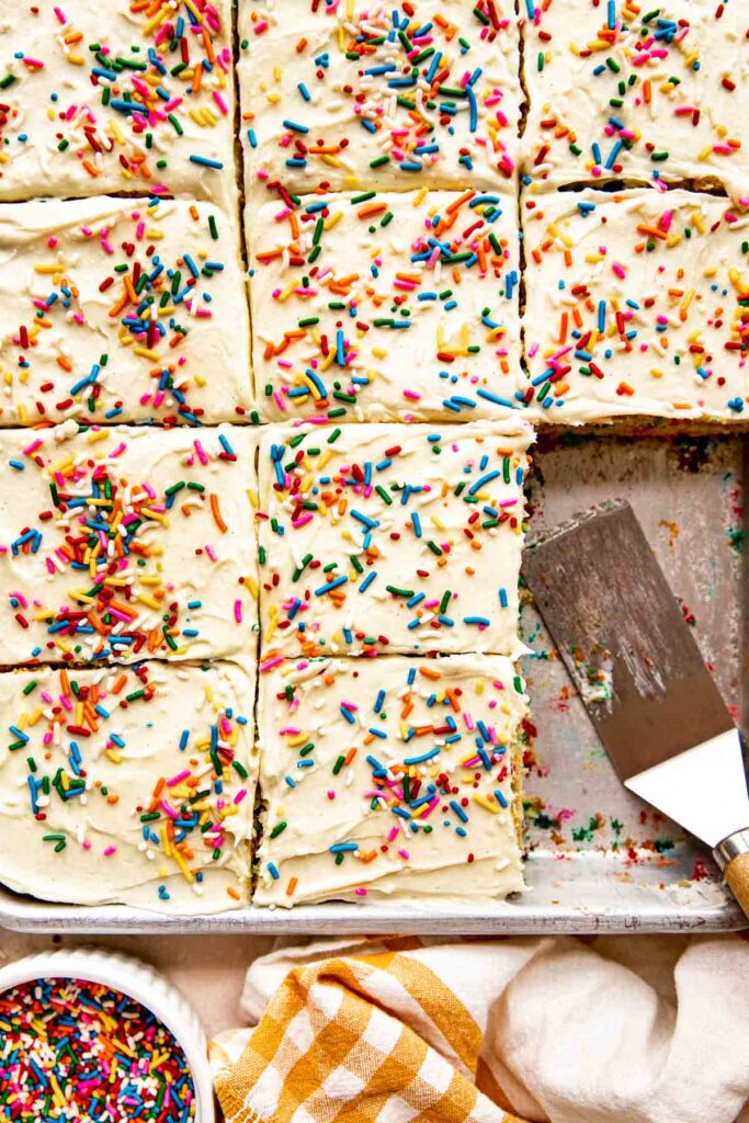 Crowd Favorite Funfetti Sheet Cake • Kroll's Korner