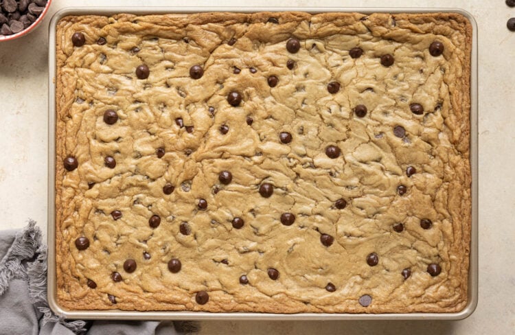 baked cookies on a sheet pan.