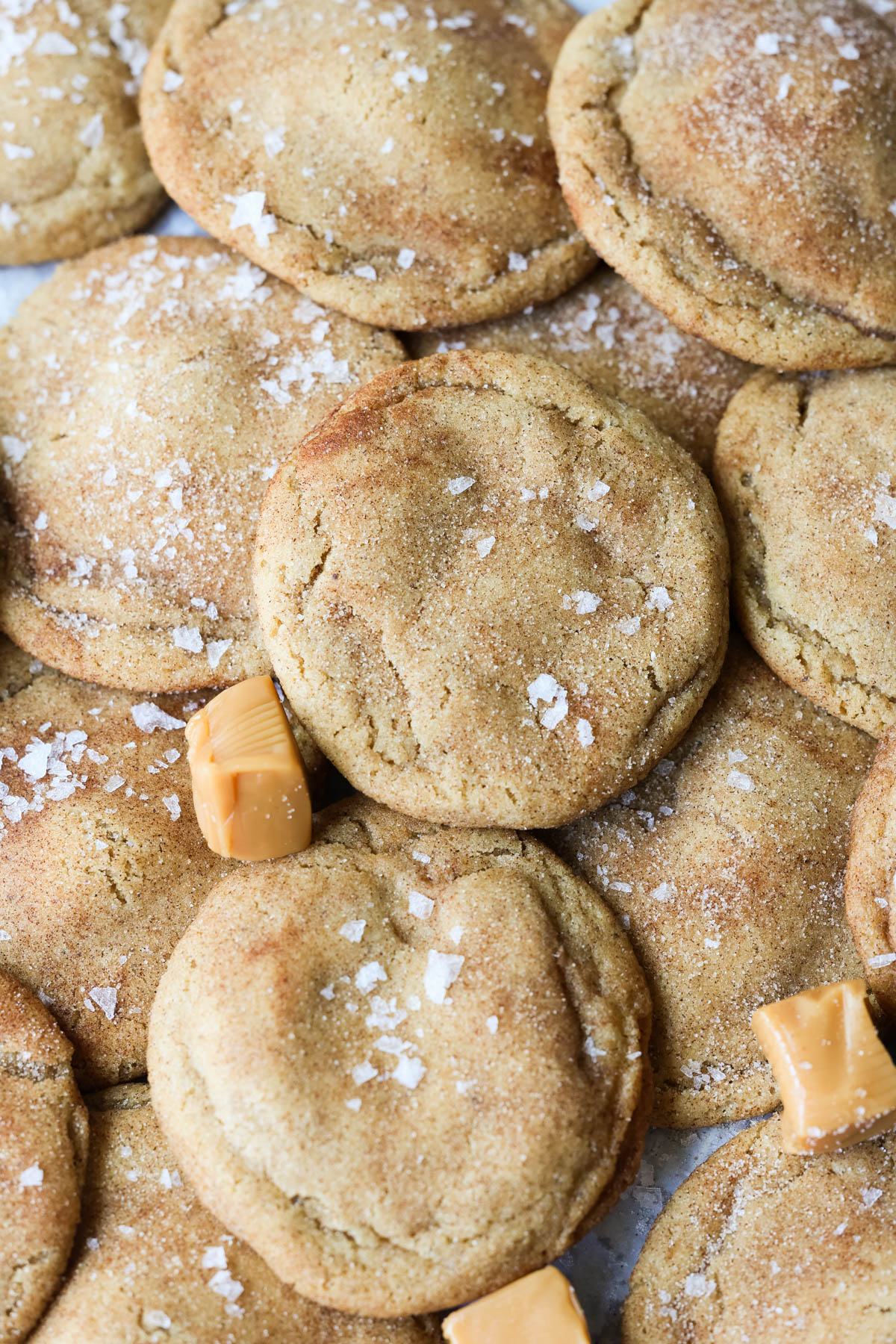 freshly baked cookies with salt on top.