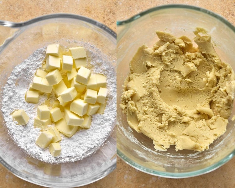 step by step images making cookie dough