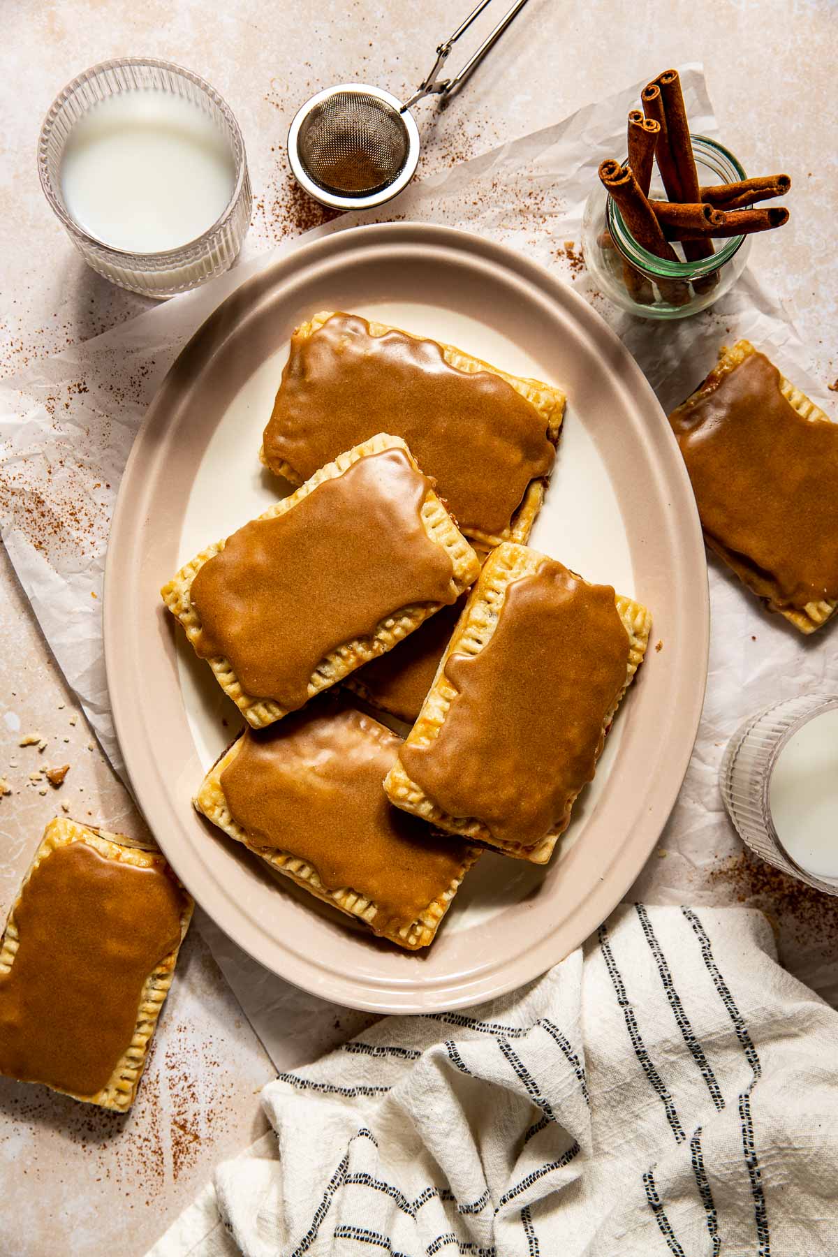 brown sugar pop tarts on a plate. 