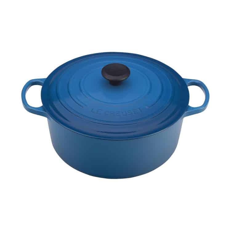 Blue Le Creuset Enameled Cast Iron Signature Round Dutch Oven