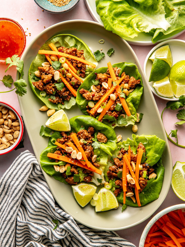 Thai Chicken Lettuce Wraps