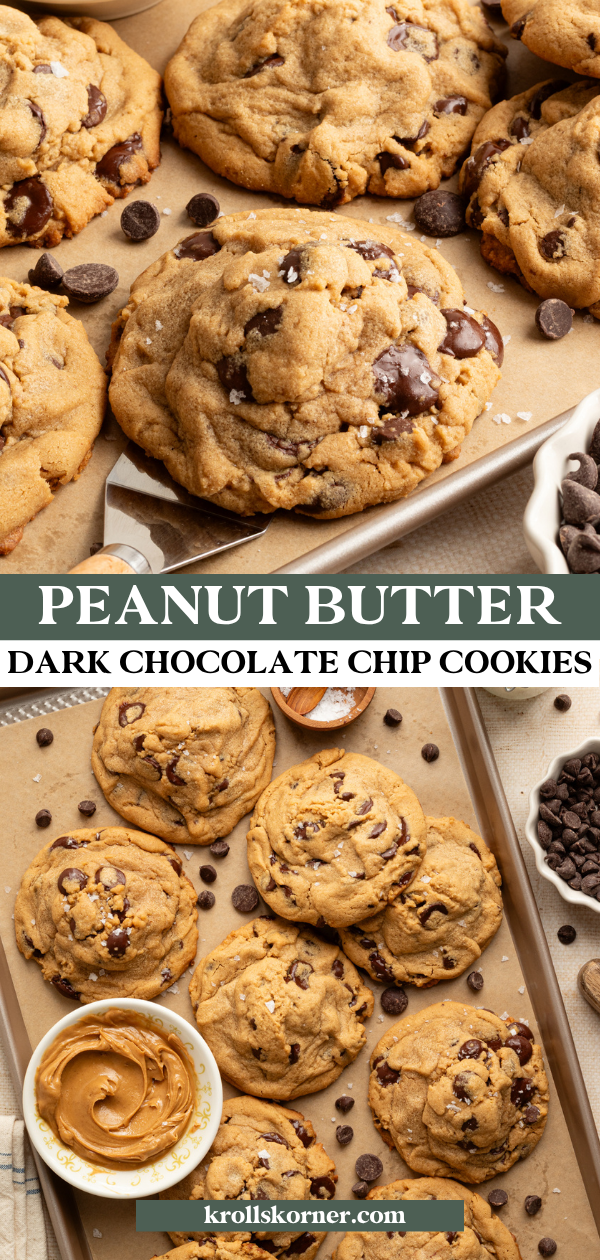 Peanut Butter Dark Chocolate Chip Cookies (Levain Copycat)