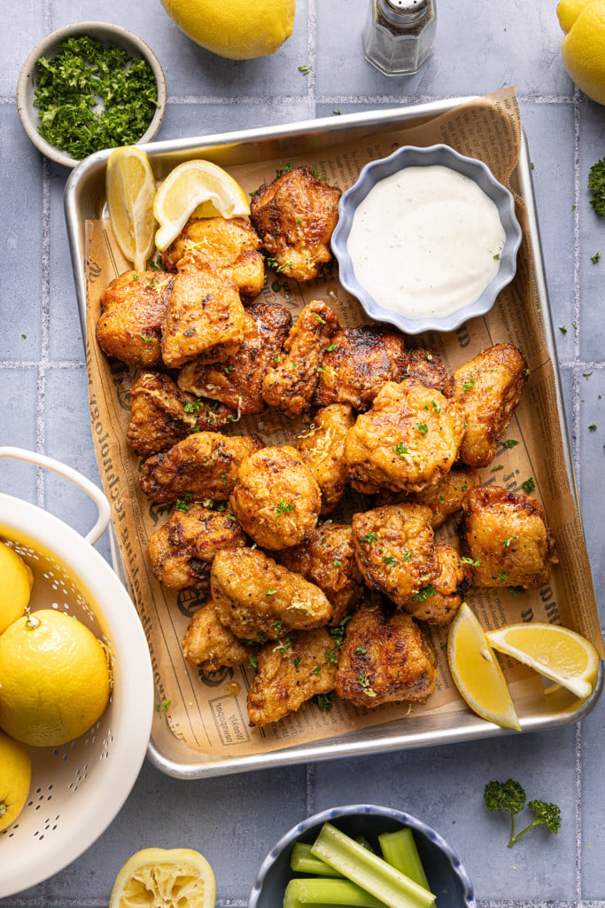 Lemon Pepper Boneless Chicken Wings - Kroll's Korner