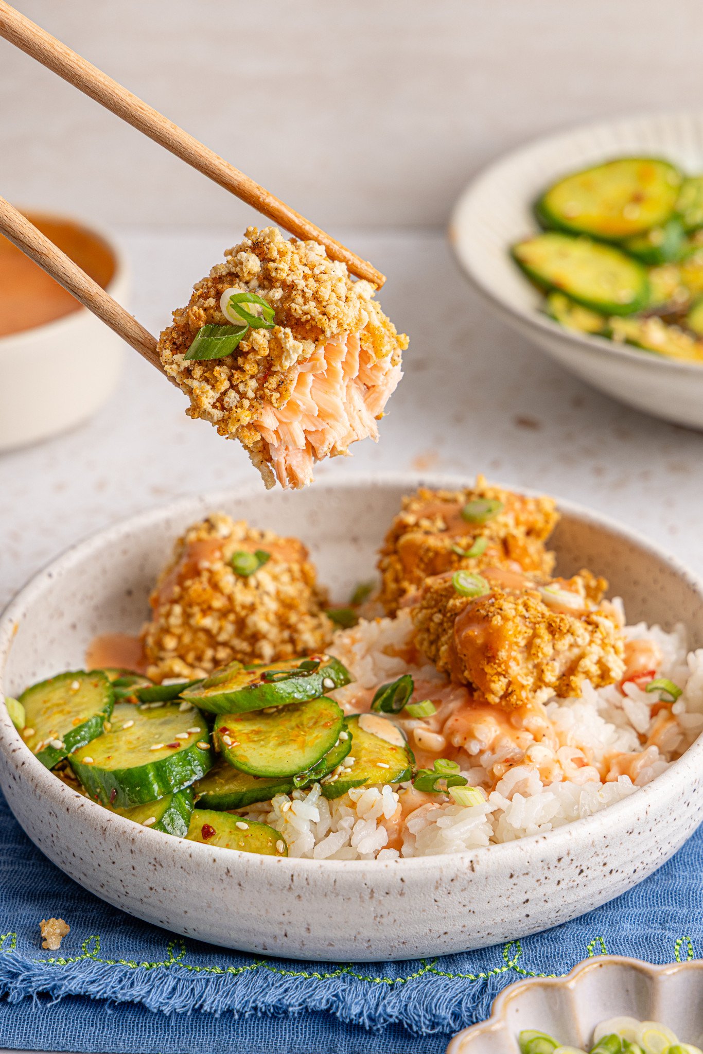 Salmon Nuggets with Bang Bang Sauce - 3