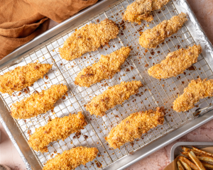 Chicken tenders baked for 12-15 minutes in the oven.
