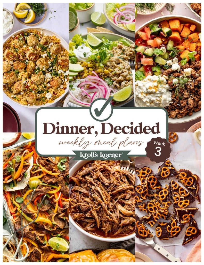 Dinner, Decided: Week 3 Meal Plan