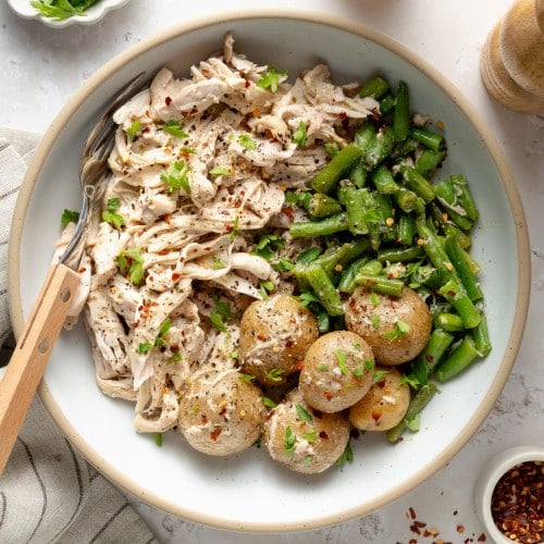 chicken green beans potatoes and ranch dressing Slow Cooker Garlic & one pan chicken and potatoes