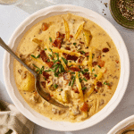Featured image for cheeseburger soup.