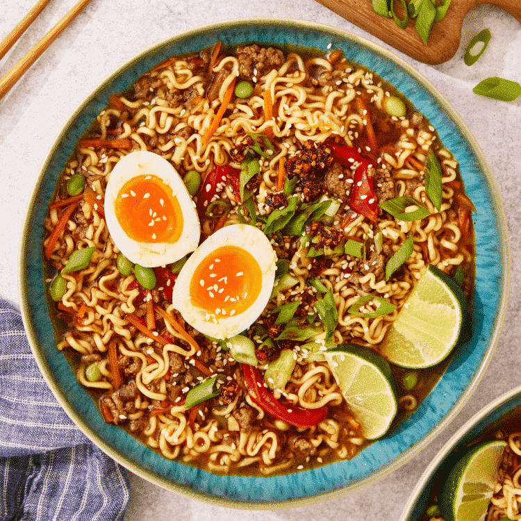 Featured image for slow cooker beef ramen.